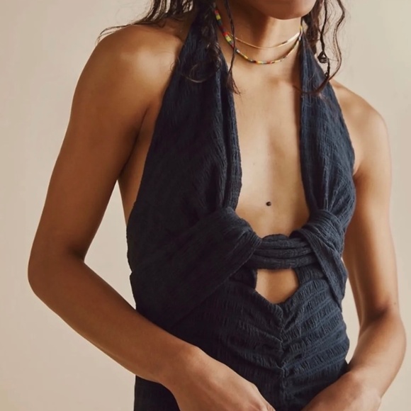 NWT FREE PEOPLE ENDLESS SUMMER NYA MAXI DRESS IN BLACK-Small - Picture 5 of 8